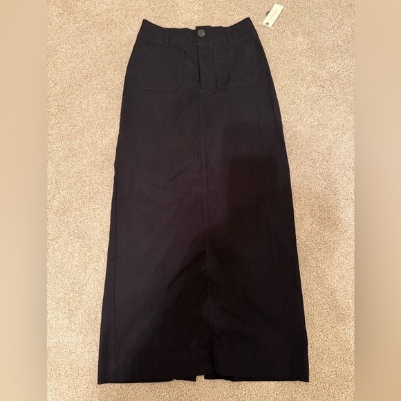Maeve Dresses & Skirts - Maeve Anthropologie The Colette Black Linen Blend Maxi Skirt XS NWT
